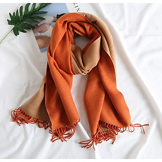 KHĂN CHOÀNG CỔ MÙA ĐÔNG CASHMERE, KHĂN QUÀNG CỔ THỜI TRANG NAM NỮ - CAM