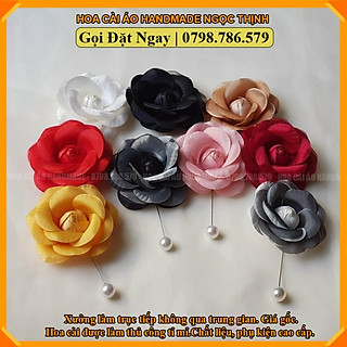 Hoa Trâm Cài Áo, Bông Cài Áo Đẹp, Hoa hồng cài áo, Hoa handmade, Hoa Cài NgocThinh