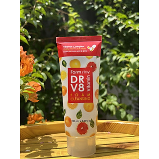 Sữa Rửa Mặt Vitamin DR-V8 Farmstay - Farrmstay DR V8 Vitamin Foam Cleasing - 100ml