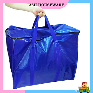 Túi bạt/ túi dứa có dây kéo đựng đồ/quần áo chịu lực trên 25kg { nhiều size