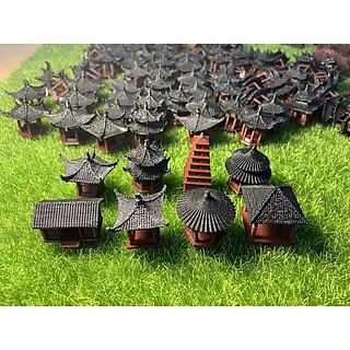 Tiểu cảnh mini ️ Mô hình kiến trúc cảnh quan cổ trang trí bể thủy tinh, non bộ,bán cạn, tiểu cảnh terrarium