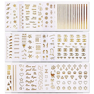 Sticker Gold - Hình dán 3D vàng tráng gương trang trí móng BYH023