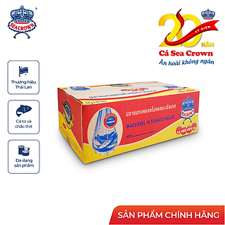 Cá hộp Sea Crown cá Nục sốt cà-thùng 33 lốc