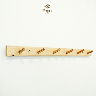 Móc treo quần áo gỗ gắn tường FEGO/ Thanh treo đồ đa năng, móc túi xách, áo khoác cửa ra vào