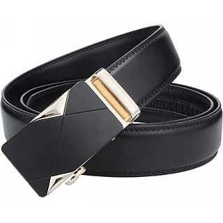 Dây Nịt , Thắt Lưng Nam Khóa Tự Động ( 2 Màu : Đen Vàng  - Bạc Silver )