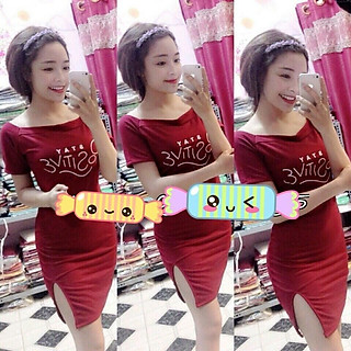 Đầm body trễ vai