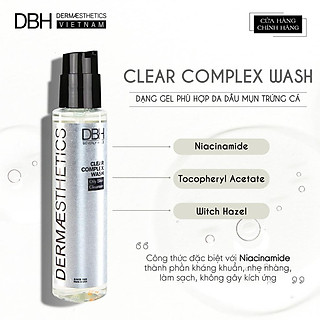 SỮA RỬA MẶT DÀNH CHO DA DẦU MỤN TRỨNG CÁ CLAER COMPLEX WASH DBH 180ML