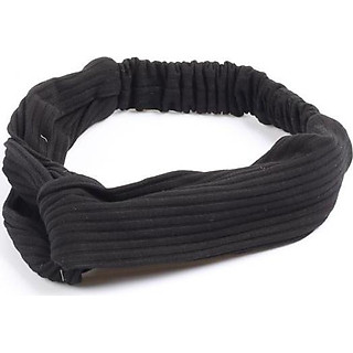 Băng Đô Vải Cài Tóc Thun Màu Đen