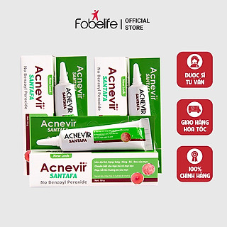 Combo 3 Kem Trị Mụn Mủ, Mụn Bọc, Mụn Đỏ và Mụn Trứng Cá Acnevir Santafa (Xanh)- Tuýp 10gr