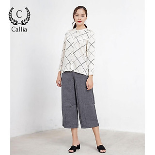 Áo sơ mi nữ Callia Mona Shirt cổ tròn (Trắng)