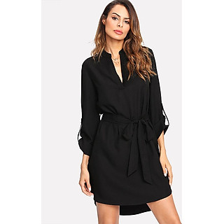 Đầm Suông Sơ Mi Tay Lỡ