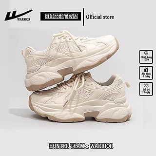 Giày Thể Thao Nữ Warrior Đế Chunky Cá Tính Phong Cách Hàn Quốc - W011KEM (Màu Kem)