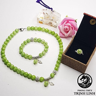 BỘ TRANG SỨC XANH LÁ THIẾT KẾ