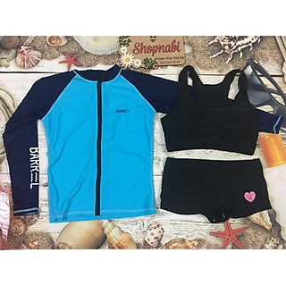 Đồ bơi 3 mảnh qc, có áo khoác ngoài