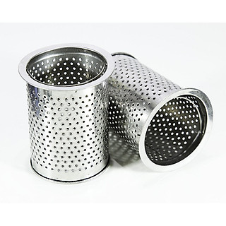Giỏ Lọc Cặn Rác Bồn Rửa Chén Bát Bằng Inox Kèm Nắp Đậy Chặn Rác