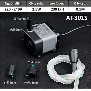 Máy bơm Atman AT 301S, 302S, 303S, 304S, 305S, 306S bơm chìm mini hồ cá tép thủy sinh