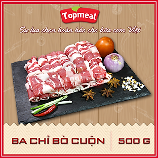 HCM - Ba chỉ bò cuộn (500g) - Thích hợp với các món nướng BBQ, nhúng lẩu, kho,... - [Giao nhanh TPHCM]