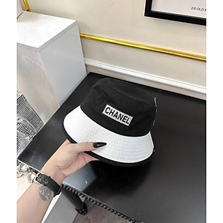 Nón thời trang, mũ BUCKET Chan.nel phối vải kaki vành cụp thời trang nữ