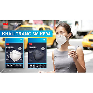 Khẩu trang chống bụi và kháng khuẩn 3M 9013 đạt chuẩn KF94 - Màu Trắng Hoặc Đen gói 1 cái