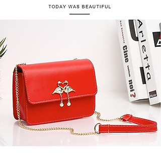 Túi Đeo Chéo 2 Con Hạc - Đỏ