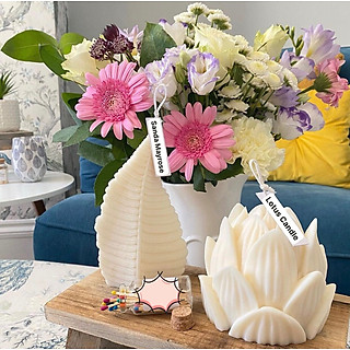 NẾN THƠM HÌNH HOA SEN ĐỂ BÀN, DECOR PHÒNG, TRANG TRÍ NHÀ CỬA, CÚNG PHẬT