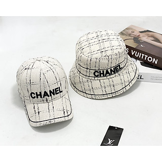 Combo nón cặp mũ lưỡi trai, nón Bucket Chan.nel vải đẹp Form chuẩn thời trang (Ảnh thật)