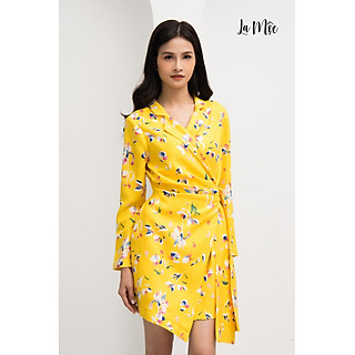 Đầm Công Sở Cotton, Đắp Chéo Thắt Dây Eo Maxivic, La Mộc - LM72120