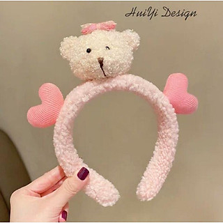 Bờm cài tóc tai gấu lông xù