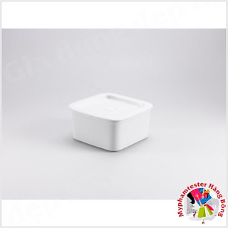 Quà tặng không bán - Hộp dưỡng sinh Minh Long vuông đựng thực phẩm 15 cm + nắp