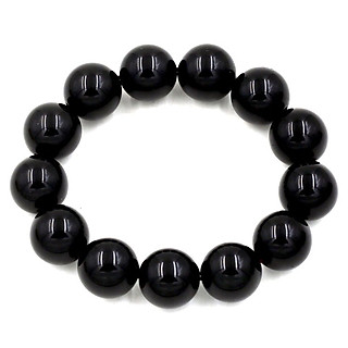 Vòng tay chuỗi hạt đá thạch anh Đen 18 ly 14 hạt