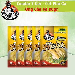 Combo 5 Gói Cốt Phở Gà Ông Chà Và 90g (Chicken Pho Soup Base)
