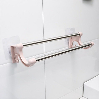 Combo Giá Treo Khăn, Kệ Treo Khăn Nhà Tắm Siêu Tiện Lợi , Tặng Kèm 2 Miếng Dán