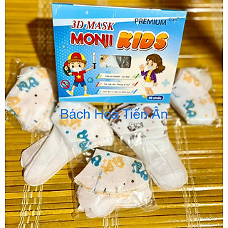 Khẩu trang Trẻ Em Cao Cấp 3D MASK MONJI KIDS hộp 50 chiếc-Siêu lọc khuẩn, lọc mùi
