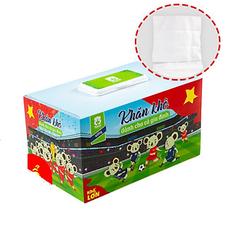Khăn vải khô đa năng Mipbi dạng hộp 400g, bản to