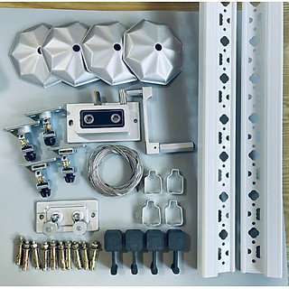 Giàn phơi thông minh nguyên bộ có  đầy đủ 2 thanh phơi nhôm, Giàn phơi quần áo, Giàn phơi đồ thông minh, Giàn phơi Hoà Phát, Giàn phơi quay tay