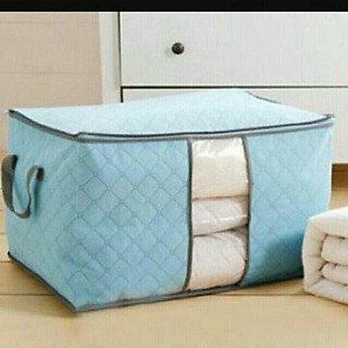 Túi vải đựng đồ, chăn màn, quần áo không dệt cỡ lớn 59 x 38 x 38 cm có quai xách nhiều màu.