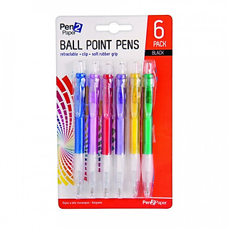 Bút bi bấm (6 cây) Uncle Bills SE0031