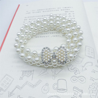 Thắt lưng nữ Dây nịt nữ Ngọc Trai nhân tạo màu trắng Cao Cấp mang Đầm Dây Eo Dây Chuyền dây cột tóc cài tóc Đa Năng