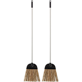 COMBO 2 Chổi rễ - chổi chà - chổi xương - chổi dừa quét nước, quét sân cán dài bằng nhôm cao cấp xương dừa siêu nhẹ, bền CONDOR