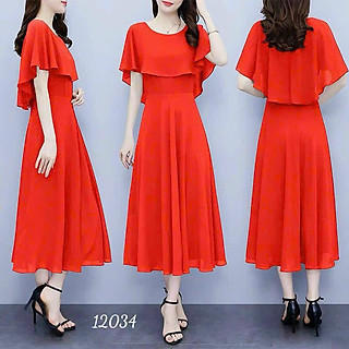 Đầm voan tay cánh (Free/big size XL, 2XL)