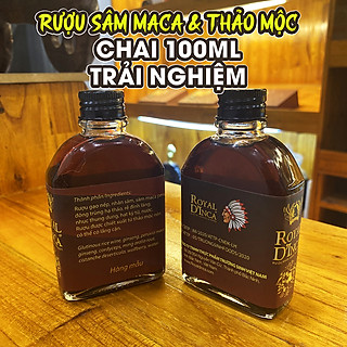100ml chai thử - Rượu Sâm Maca & Thảo mộc - Royal D'Inca
