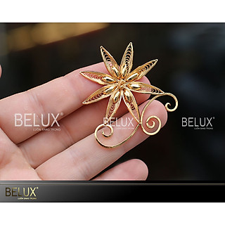 Hoa cài áo mạ vàng 24k - cài áo nữ
