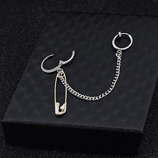 Bông tai nam nữ xỏ lỗ kẹp vành cực chất