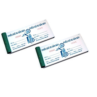 Lốc 10 Quyển Phiếu Giữ Xe (Quyển 100 Tờ)