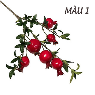 Cành lựu giả cao cấp 6-7 quả, cành lựu giả trang trí cắm lọ