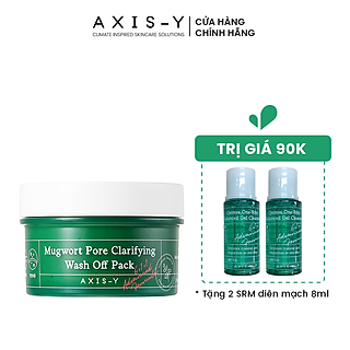 Mặt nạ ngải cứu làm sạch sâu, ngừa mụn Axis-Y Mugwort Pore Clarifying Wash Off Pack 100ml, tẩy tế bào chết nhẹ nhàng