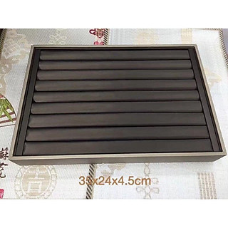 KHAY DA PU ĐỰNG TRANG SỨC màu đen hàng loại 1