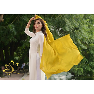 Khăn Choàng Thời Trang SenSilk Vàng 100% Lụa Tơ Tằm - Handmade Silk Gift