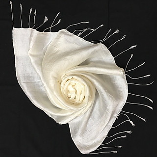 Khăn choàng lụa 100% tơ tằm thủ công, màu tự nhiên, kt 80x180cm, quà tặng cao cấp, khăn choàng đẹp, khăn lụa đẹp, khăn tơ tằm, hàng thủ công Việt Nam