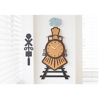 Đồng hồ treo tường trang trí nhà cửa Tàu hỏa - wall clock hàng chính hãng